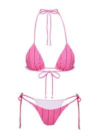 Nevaeh Triangle Bikini Top Pink Stripe Princess Polly USA at Princess Polly